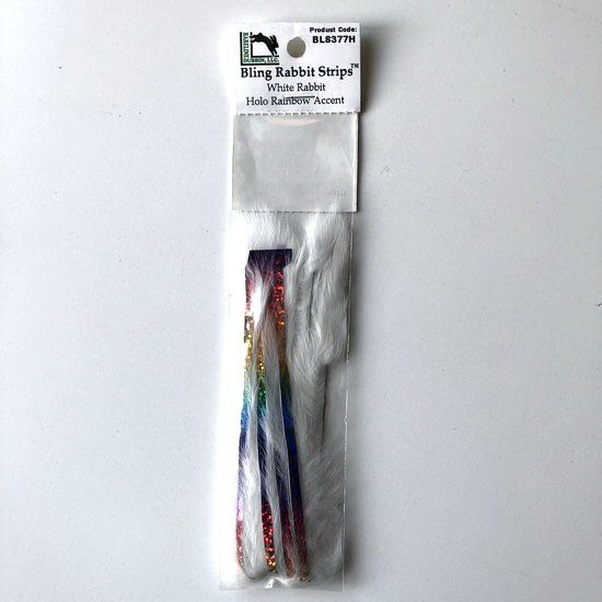 BLING RABBIT STRIPPS BLANCA RAINBOW