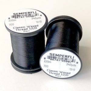 SEMPERFLI HILO ENCERADO 12/0 BLACK 240YDS