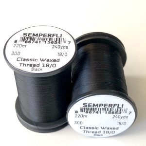 SEMPERFLI HILO ENCERADO 18/0 BLACK 240YDS