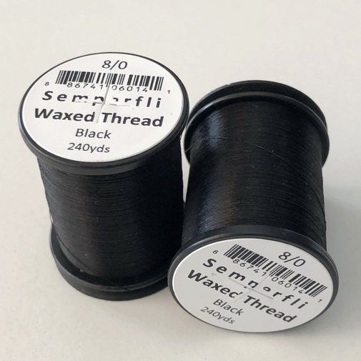 SEMPERFLI HILO ENCERADO 8/0 NEGRO 240YDS