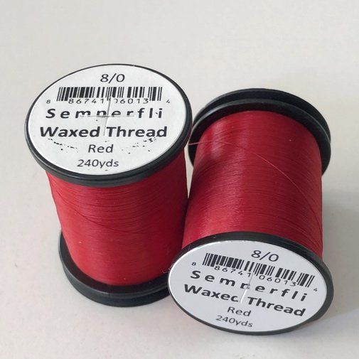 SEMPERFLI HILO ENCERADO 8/0 ROJO 240YDS