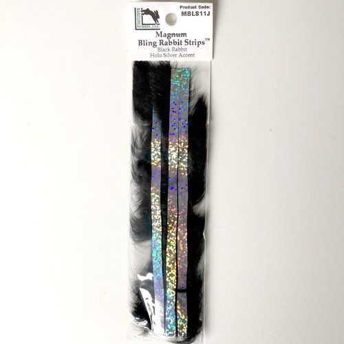 BLING RABBIT STRIPPS BLACK HOLO SILVER