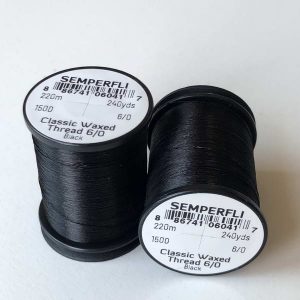 SEMPERFLI HILO ENCERADO 6/0 NEGRO 240YDS