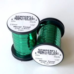 HOLOGRAPHIC GREEN MIRROR TINSEL