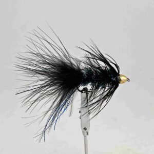 WOOLY BUGGER BLACK HACKLE BLACK BH #6