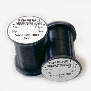 SEMPERFLI HILO NANO SILK 18/0 BLACK 30D