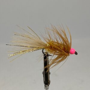 WOOLY BUGGER TAN B/HEAD PINK #6